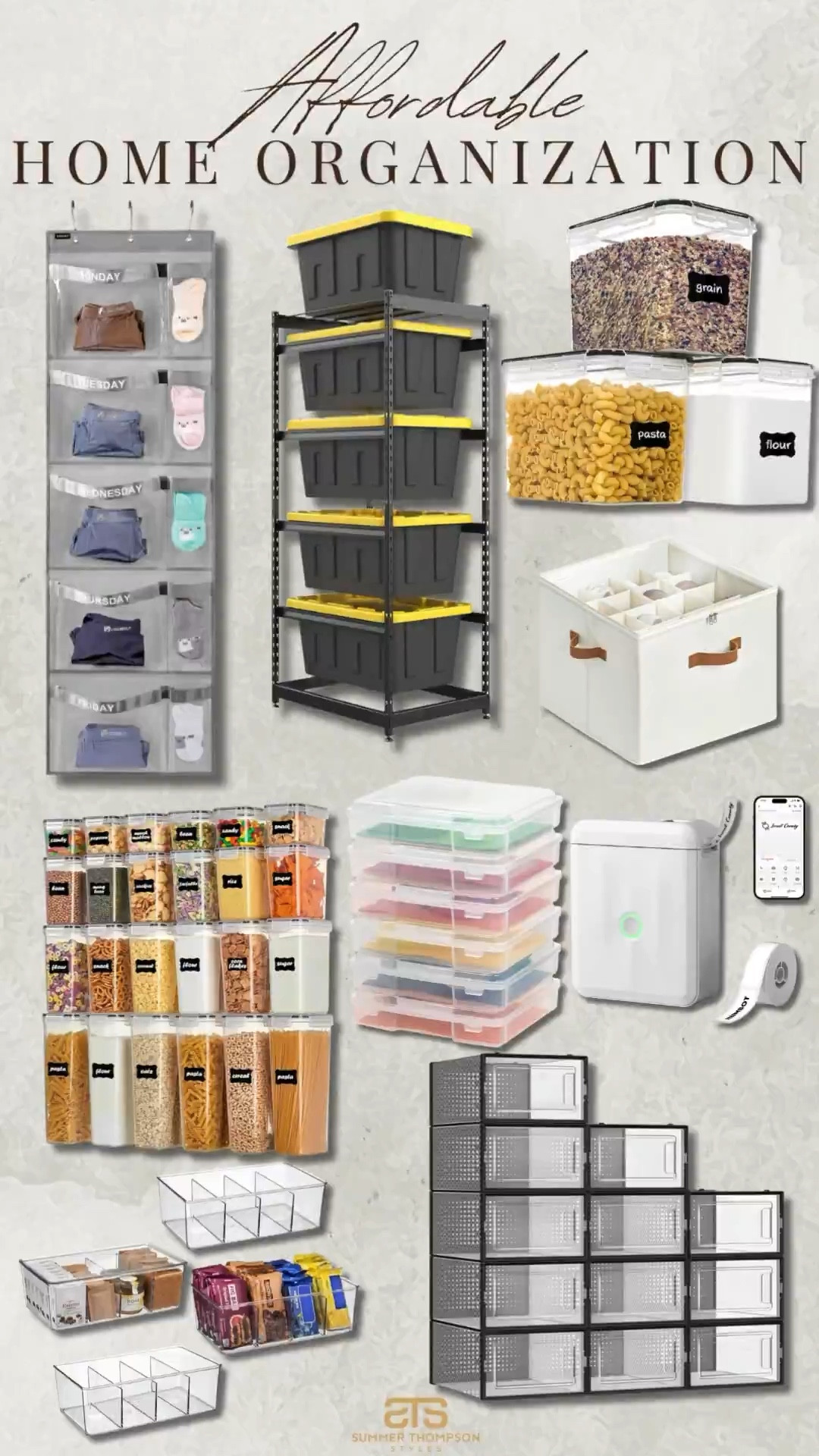 Some affordable home organization items I am using to keep my home organized! 

Amazon home organization home refresh clear organizers garage storage label maker closet favorites trending best sellers 

#summerthompsonstyles

#LTKHome