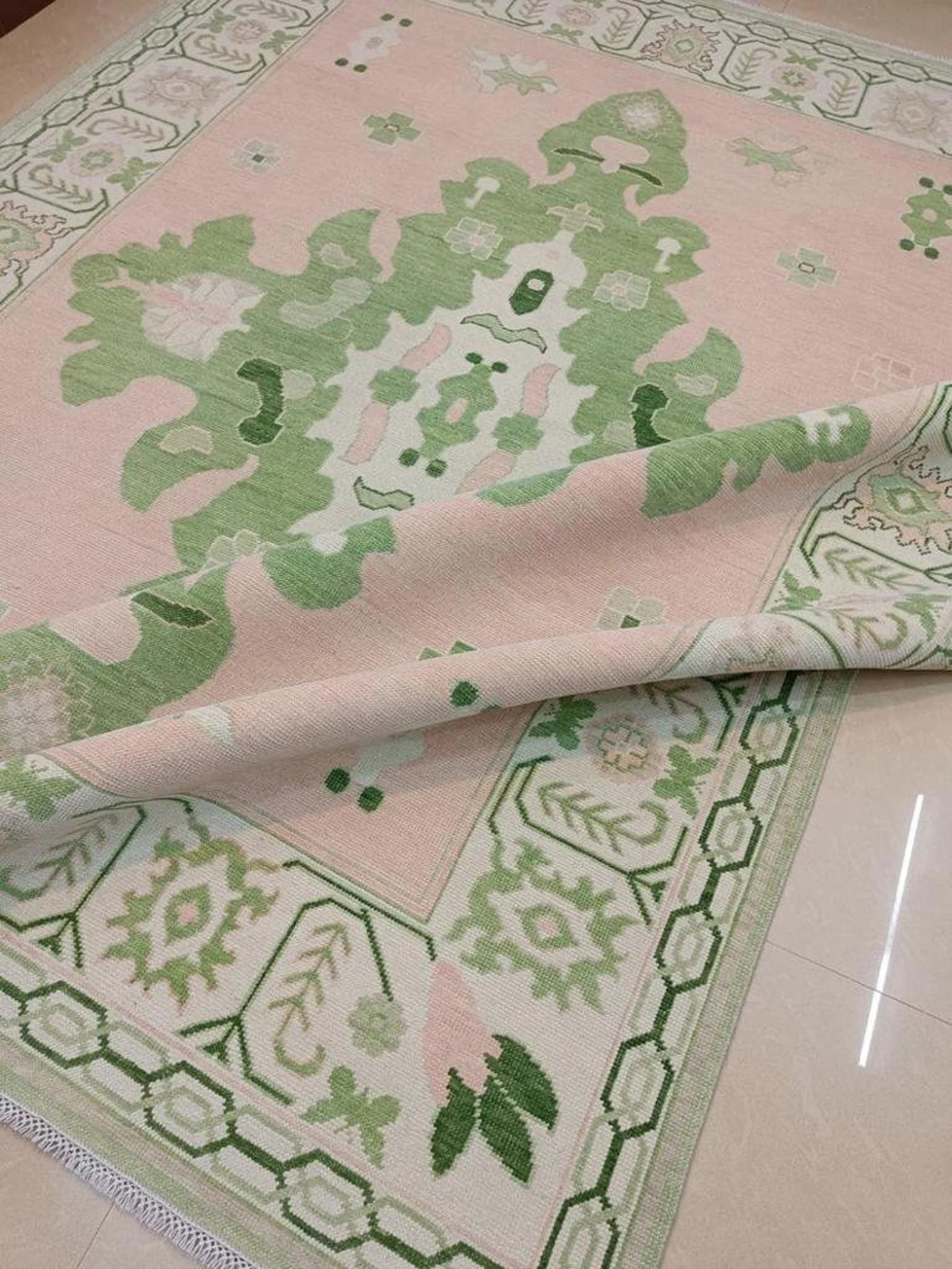 Hand Knotted Wool Rug  Sky Blue Accent 9x12 Modern Oushak Rug - Etsy | Etsy (US)