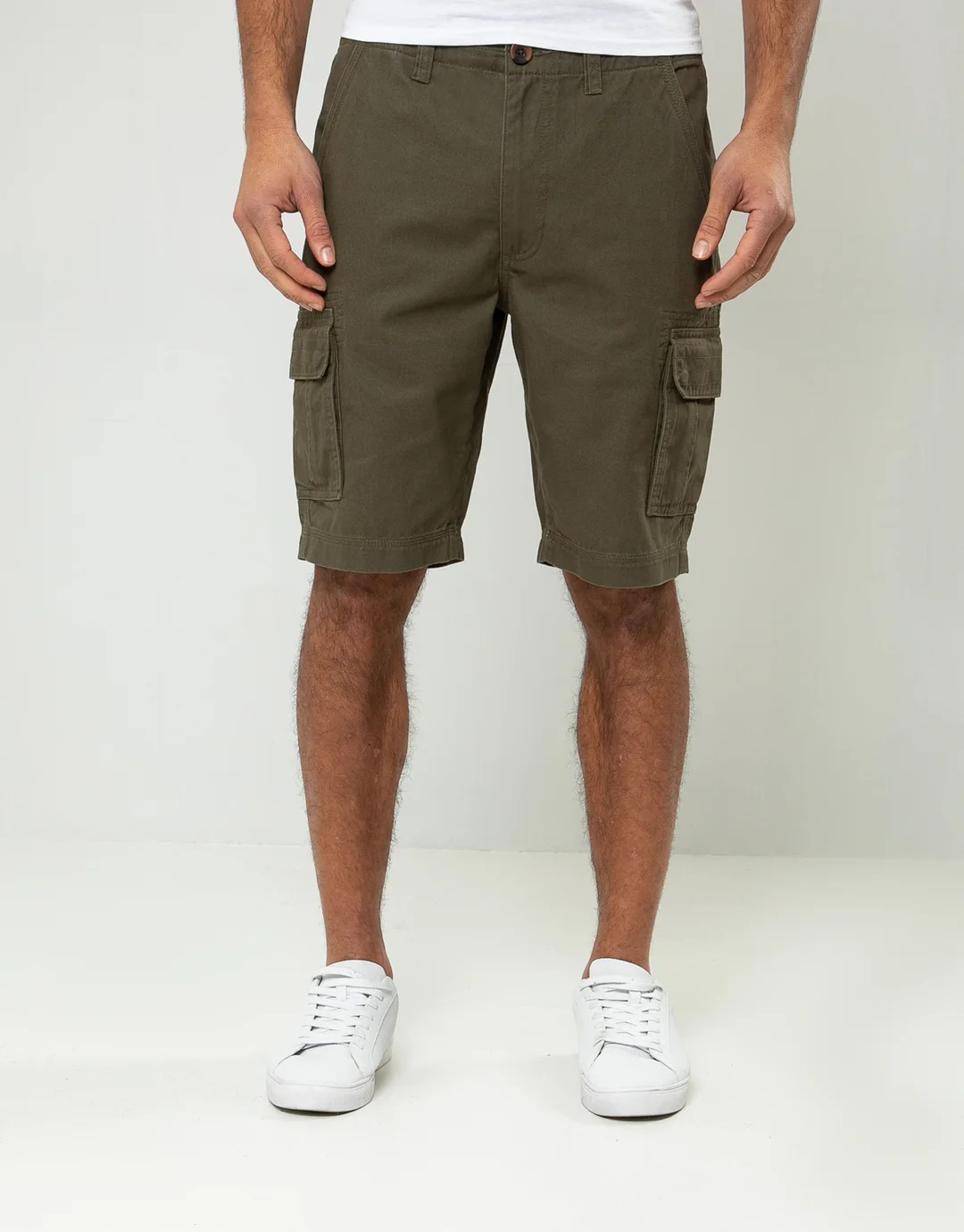 Cargo Shorts in Khaki Green | Threadbare UK