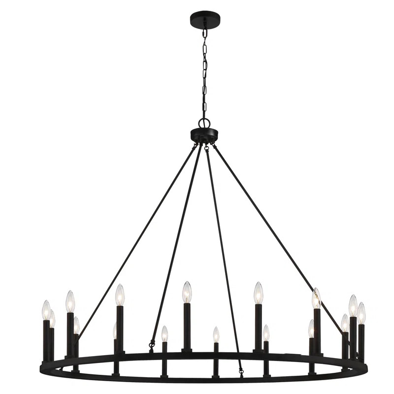 Finchley Dimmable Wagon Wheel Chandelier | Wayfair North America