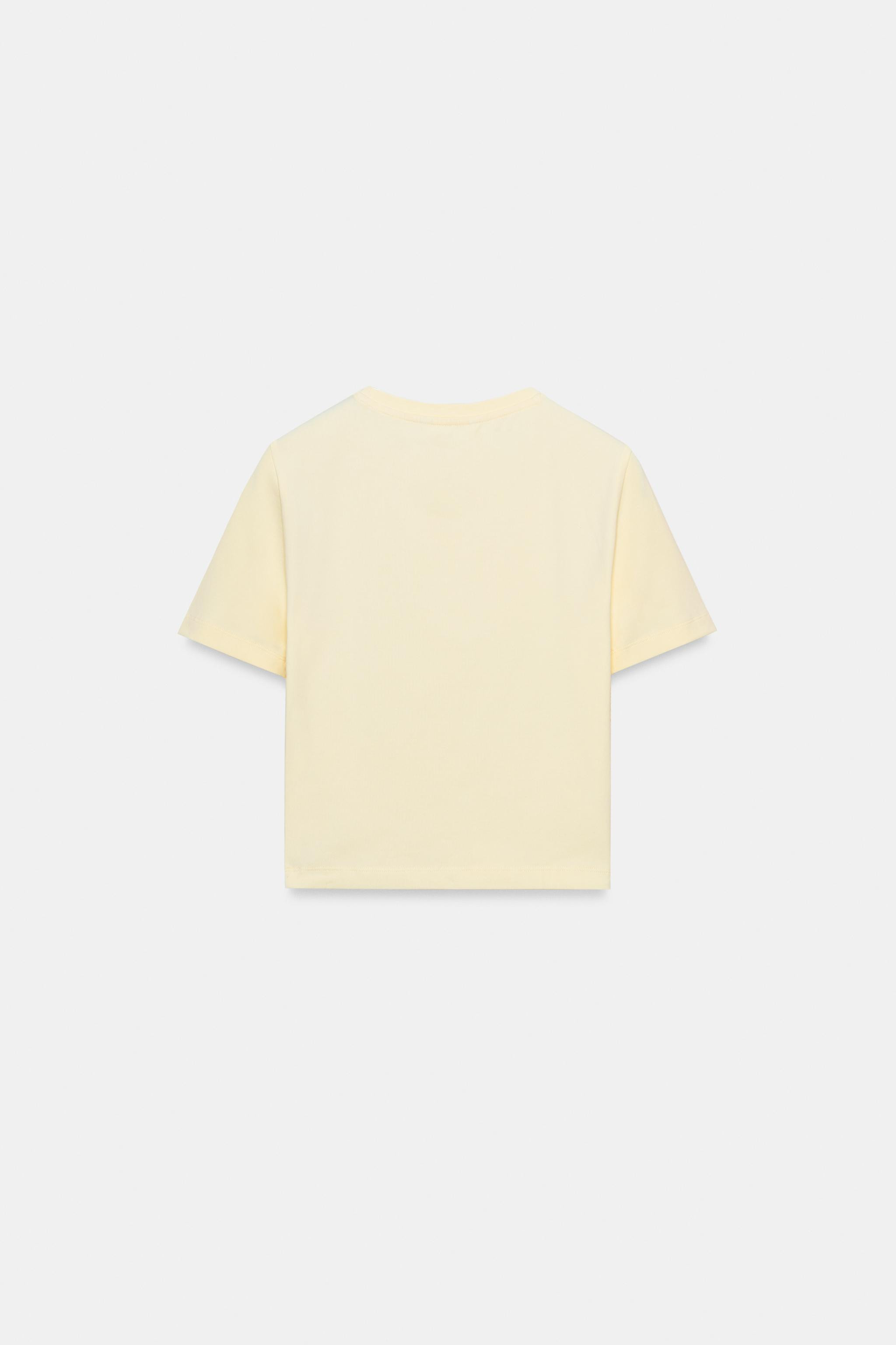 CROPPED SHORT SLEEVE T-SHIRT | Zara UK