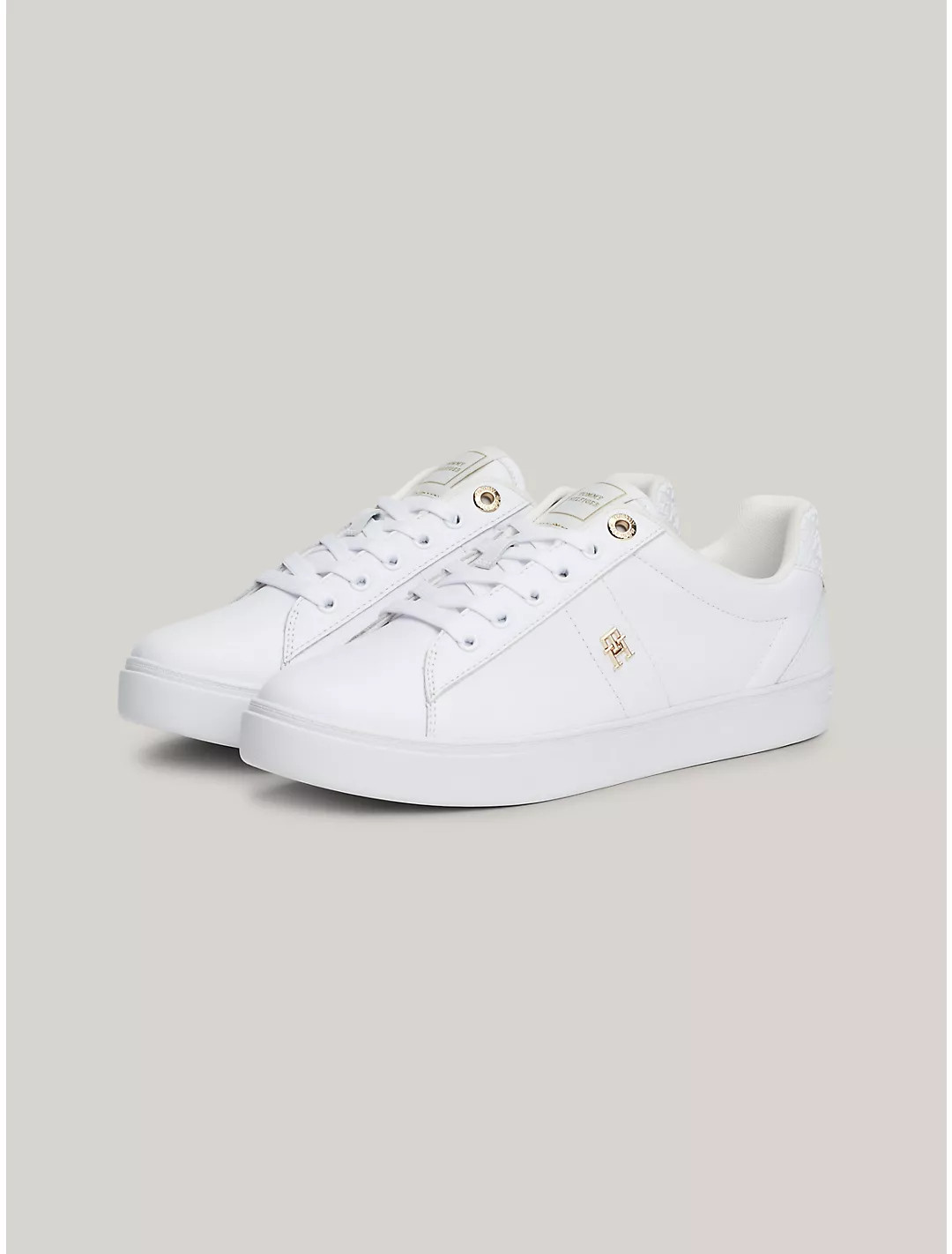 Monogram Plaque Leather Sneaker | Tommy Hilfiger | Tommy Hilfiger (US)