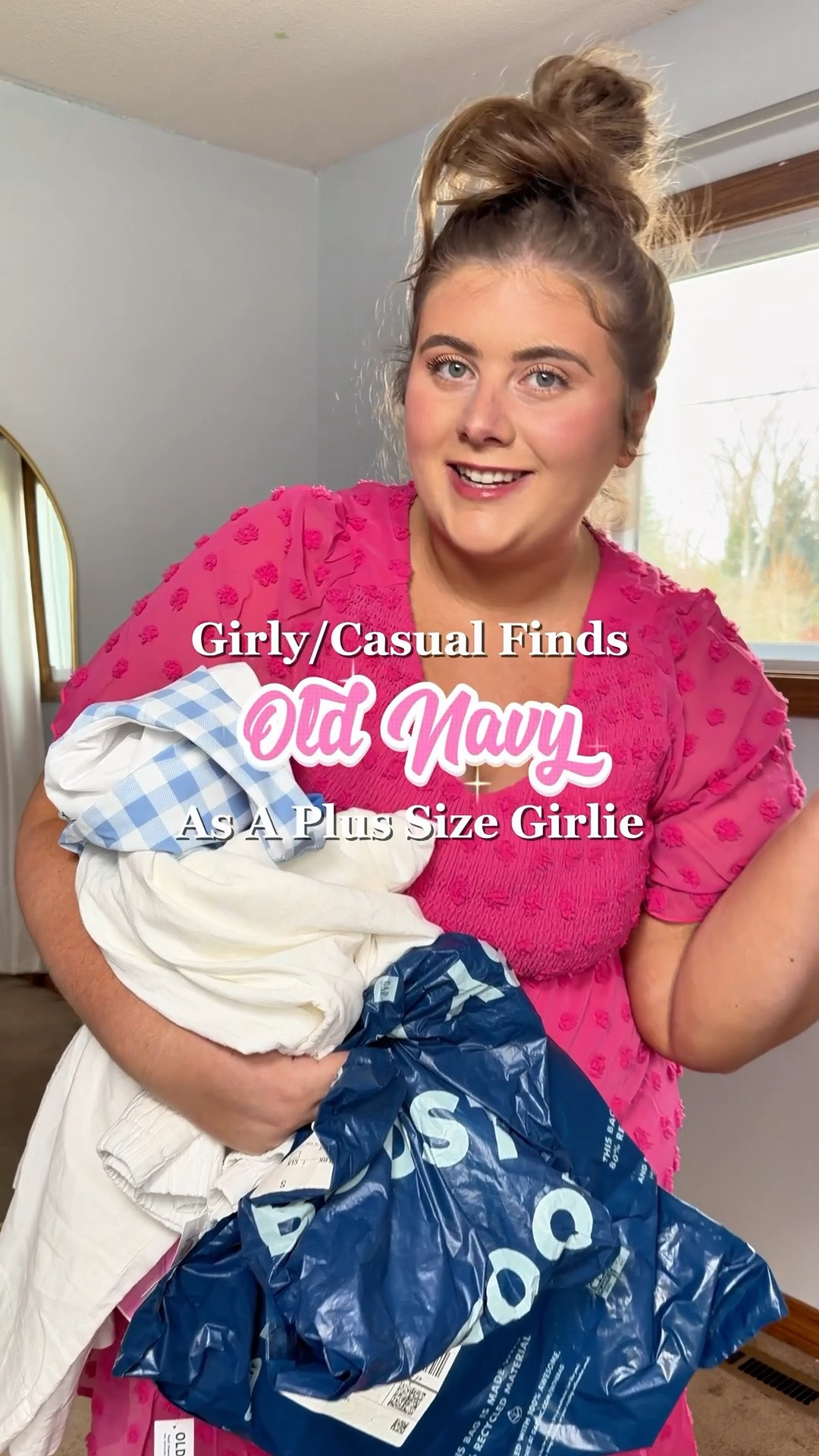 Old Navy plus size haul (size 18/20) 💙 girly and casual outfit pieces that you can mix & match! Wearing a size xxl in the pink sports bra, 2x in pink pants, 2x in checkered sports bra, xl long in blue leggings, xxl in linen pants! Over cover is aerie from last season, but linking their current style. Wearing a size xxl in that as well! 

#LTKPlusSize #LTKSaleAlert #LTKTall