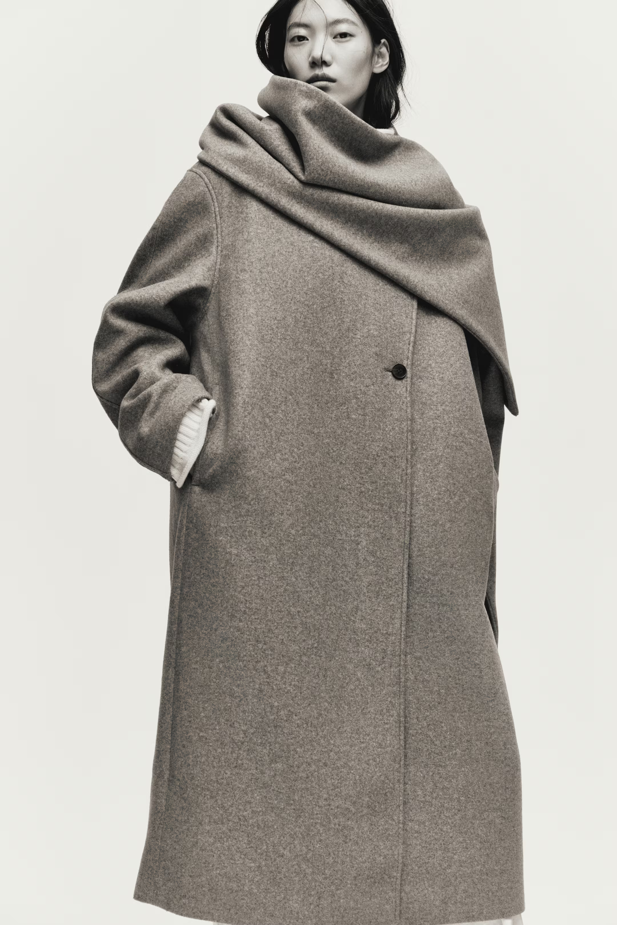 Scarf-Detail Coat | H&M (US + CA)