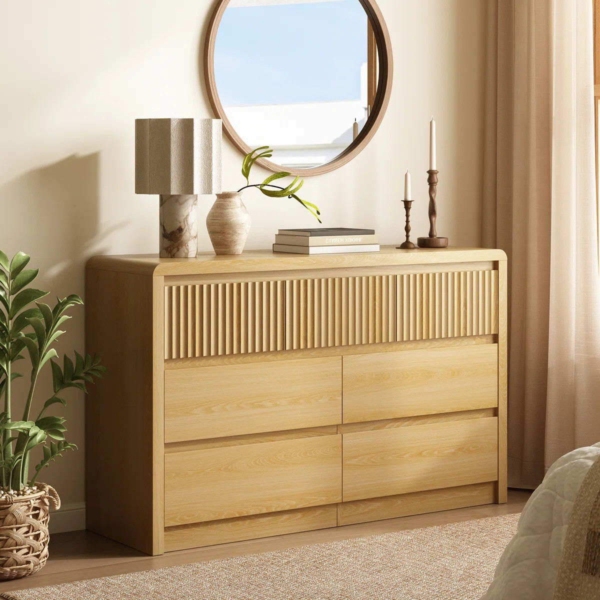 Modern 50" 7 Drawer Dresser For Bedroom,Wood Dresser Chest,TV Stand for Living Room | Wayfair North America
