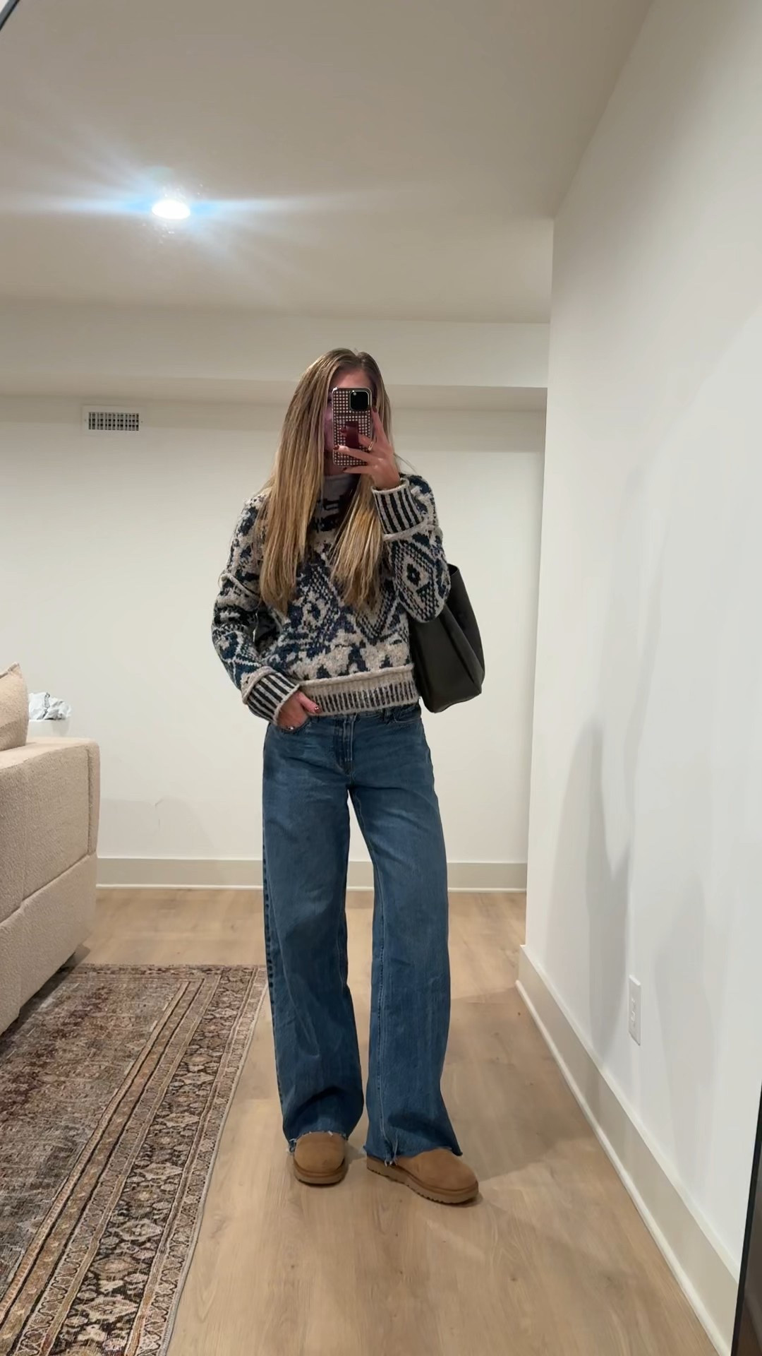 Sweater may be sold out so added a few similar under the “similar” section of this post! 
Pre pregnancy I size down in these jeans to a 26 long but at 24 weeks pregnant I am a 28 long in these for reference 


Fair isle sweater, fairisle sweater, low rise jeans, bump friendly, tall girl friendly, tall sizes l

#LTKootd #LTKTall #LTKBump Abercrombie jeans