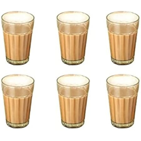 The Cutting Chai Glasses Tea Glass Small 100 ml Each Set of 6 Tea Glasses Drinking Glass | Amazon (US)