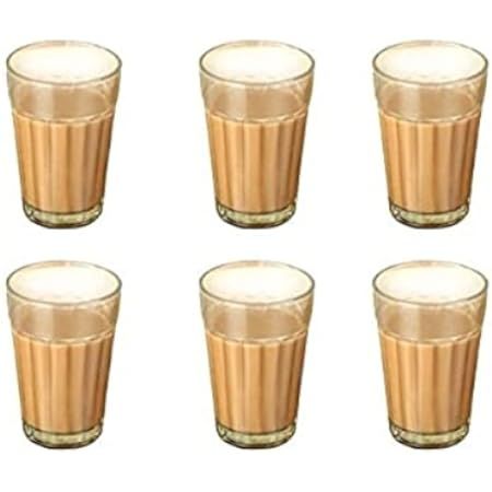 The Cutting Chai Glasses Tea Glass Small 100 ml Each Set of 6 Tea Glasses Drinking Glass | Amazon (US)