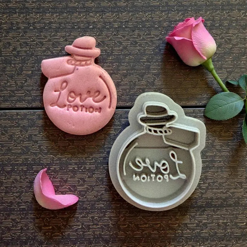 Love Potion Bottle Polymer Clay Cutter | Whimsical Potion Clay Design | Romantic Magic Bottle Sha... | Etsy (US)
