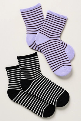 Stripe Crew Socks, Set of 2 | Anthropologie (US)