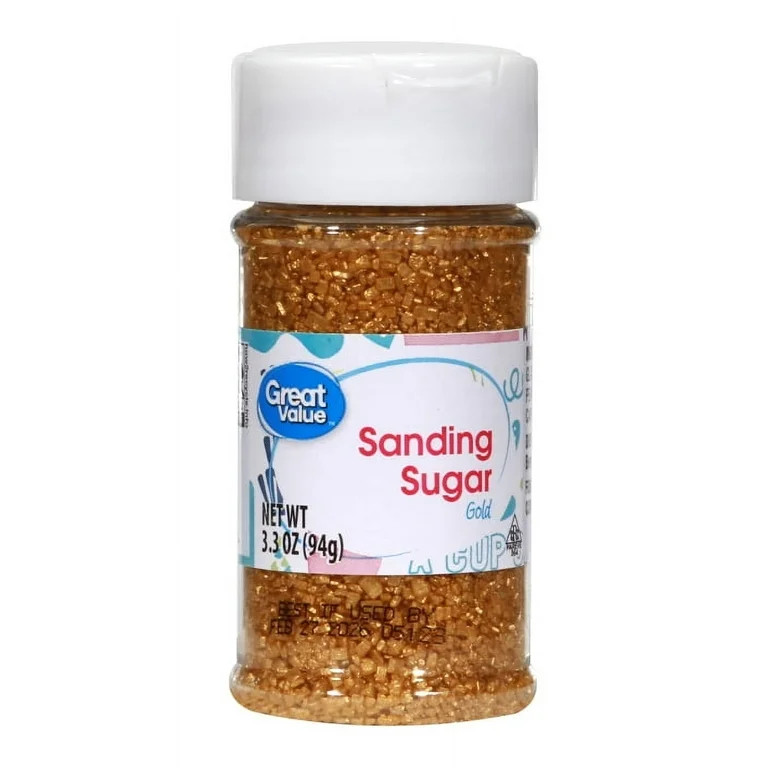 Great Value Gold Sparkling Sugar, 3.3 oz | Walmart (US)