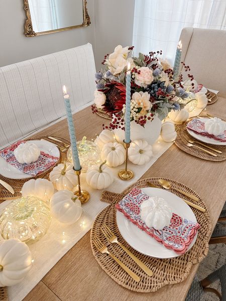 🍂 Cozy up to this versatile tablescape that effortlessly takes you from everyday meals to Thanksgiving feasts! 🦃✨ 

#LTKhome #LTKVideo #LTKSeasonal
