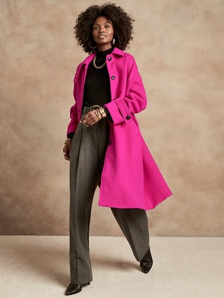 Italian Melton Cocoon Coat | Banana Republic (US)