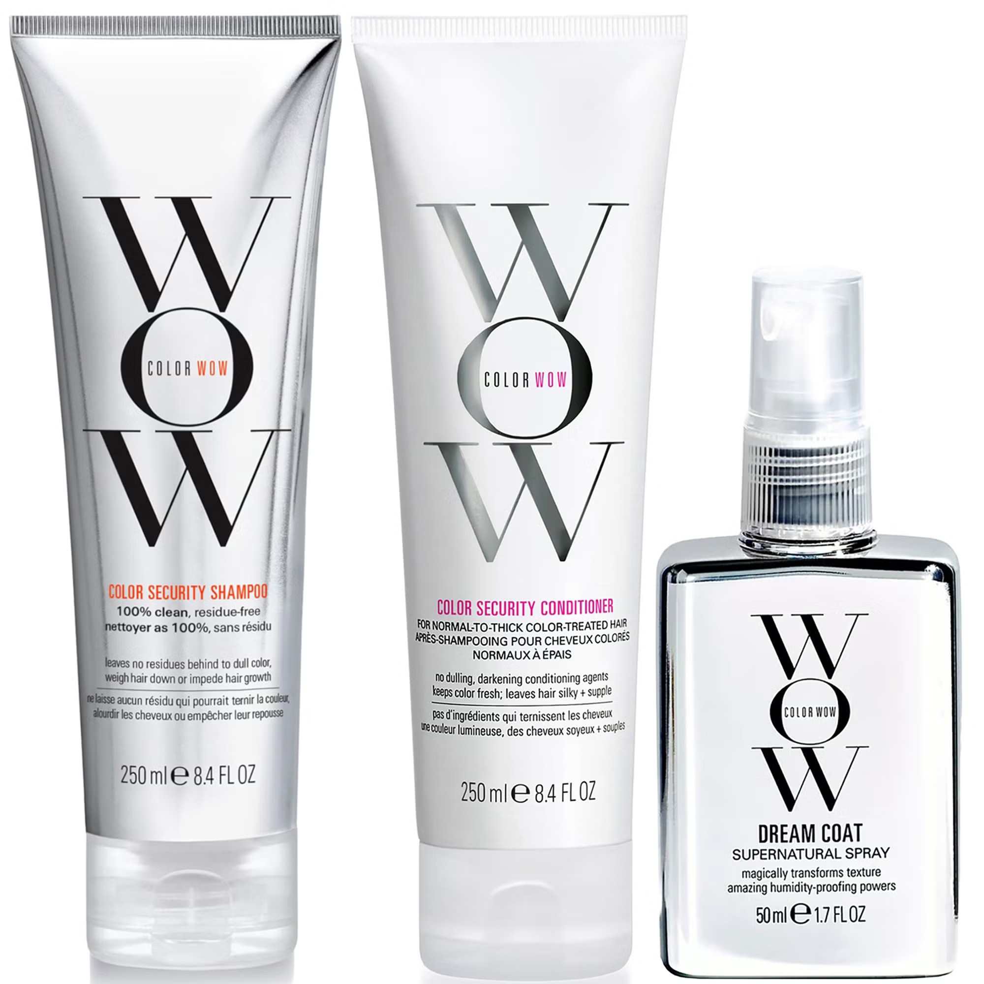 Color Wow Dream Clean Normal to Thick and Travel Dream Coat Supernatural Spray Trio | Look Fantastic (UK)