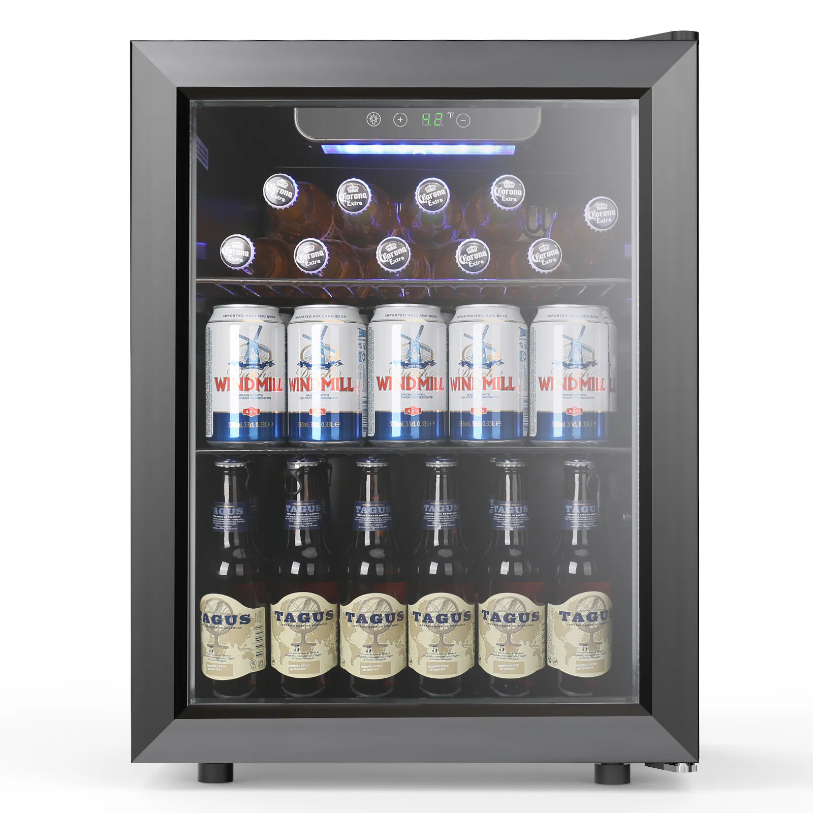 COWSAR 16.93-in W 68 -Can Capacity Black Freestanding Indoor Beverage Refrigerator with Glass Doo... | Lowe's