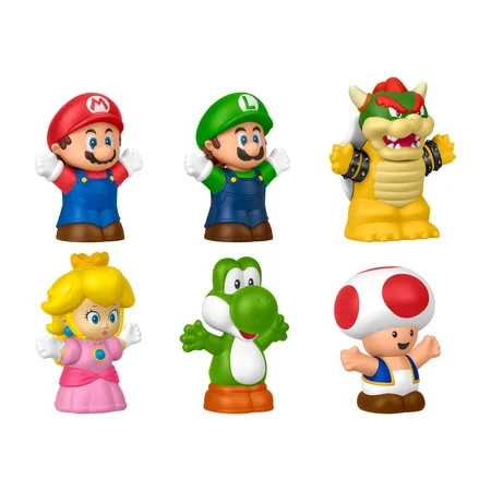 Fisher-Price Little People My Mario Figure 6-Pack Toy Set for Toddlers & Kids Preschool Pretend Play | Walmart (US)