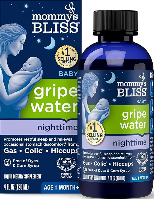 Mommy's Bliss, Bottle, Mommy's Bliss Night Time Gripe Water for Baby's Tummy Trouble - Relieves O... | Amazon (US)