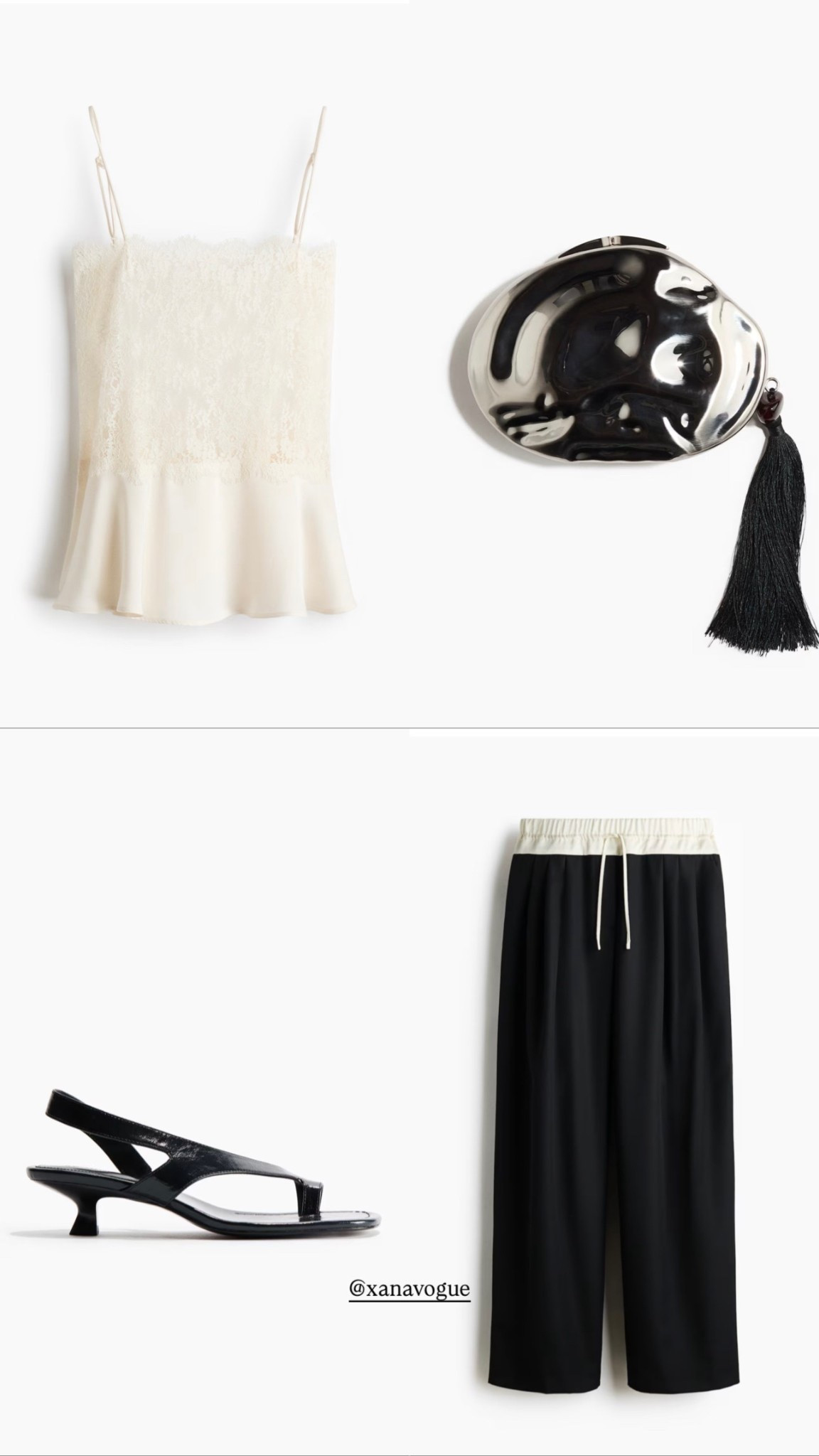 Soft Contrast Edit 

Soft textures with relaxed tailoring create balance. Not too dressed up, not too casual, just easy and wearable.

Top S
Pants S EU 36 US 4 UK 8

🔍 lace top outfit, black pants outfit, minimal chic outfit, contrast outfit aesthetic

#LTKuk #LTKeurope #LTKspring

#LTKootd #LTKgrwm #LTKSeasonal