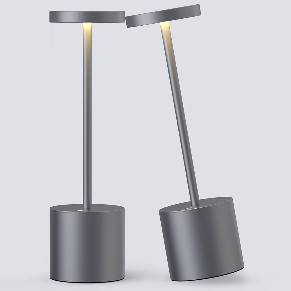 2Pack Cordless Table Lamp, Rechargeable LED Battery 5000mAh Metal USB Portable Powered Desk Lamp,... | Amazon (US)