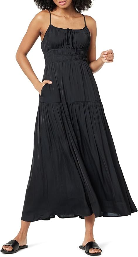 The Drop Women's Tavia Tie-Front Tiered Maxi Dress | Amazon (US)