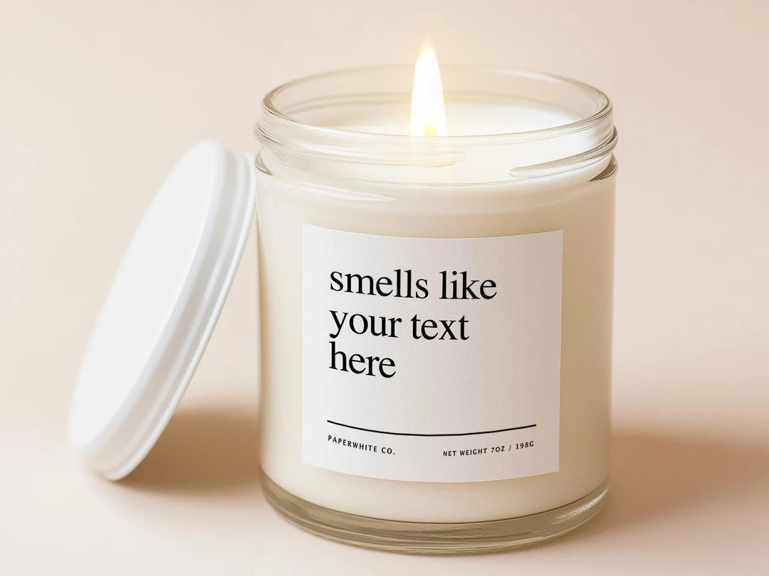 Smells Like Custom Candle, Personalized Gifts, Father’s Day Gifts, Cooperate, Birthday, Retirem... | Etsy (US)