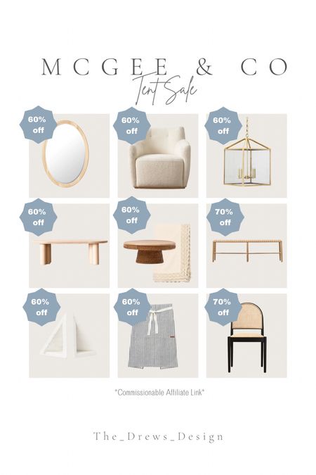 My pics from the McGee and Co tent, sale! 60 and 70% off. Pendant lighting. Accent chair. Mirror. Tablecloth. For her. End of bed bench. Dining chairs. Oval coffee table.

#LTKhome #LTKsalealert #LTKGiftGuide