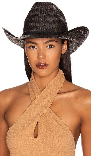 Houston Straw Cowboy Hat in Black | Revolve Clothing (Global)