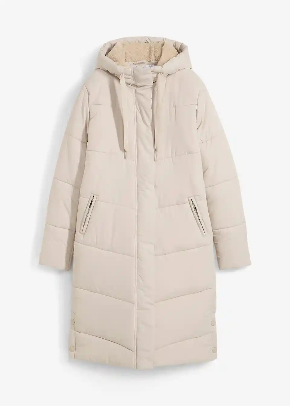 Steppmantel mit Teddyfutter in der Kapuze | Bonprix DE