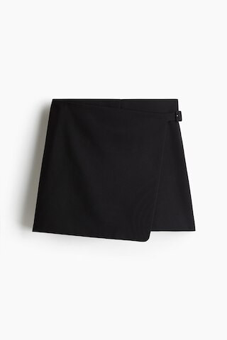 H & M - Wrap skort - Black | H&M (UK, MY, IN, SG, PH, TW, HK)
