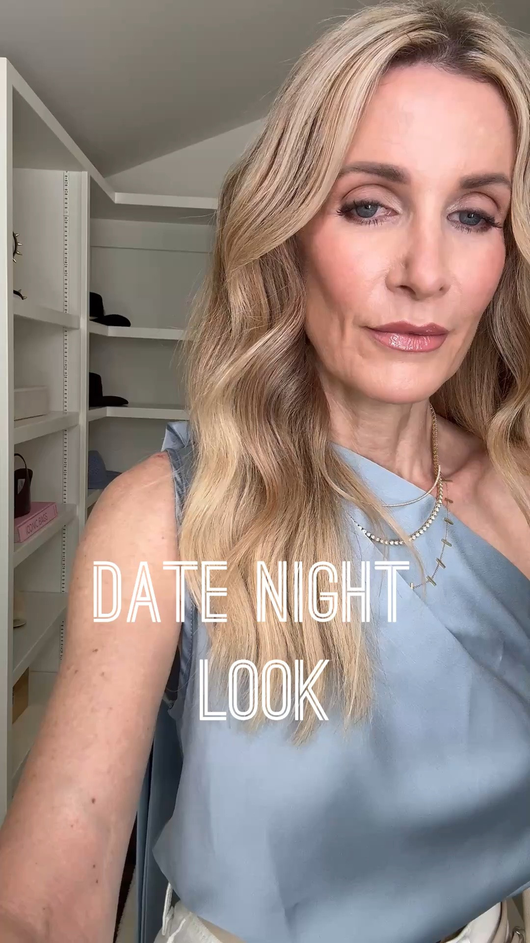 Nordstrom Rack date night outfit featuring these high-waisted straight-leg Levi’s jeans in the prettiest ivory shade and a gorgeous slate blue one-shoulder top with an elevated sash detail in the back. I love this look for a summer night out, girls’ night, or date night styled with a chic east-west handbag. I’m wearing an XS in the top and size 24 in the jeans. #NordstromRackFinds #DateNightOutfit #LevisJeans #LTKOver40
 

 #LTKootd #LTKSeasonal #LTKOver40