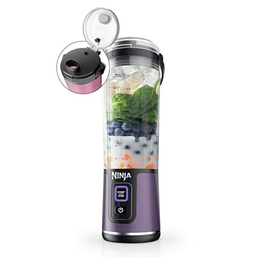 Ninja Blast Portable Blender, Cordless, 18oz. Vessel, Personal Blender for Shakes & Smoothies, BPA Free, Leakproof Lid & Sip Spout, USB-C Rechargeable, Dishwasher Safe Parts, Metallic Purple, BC151PL | Amazon (US)