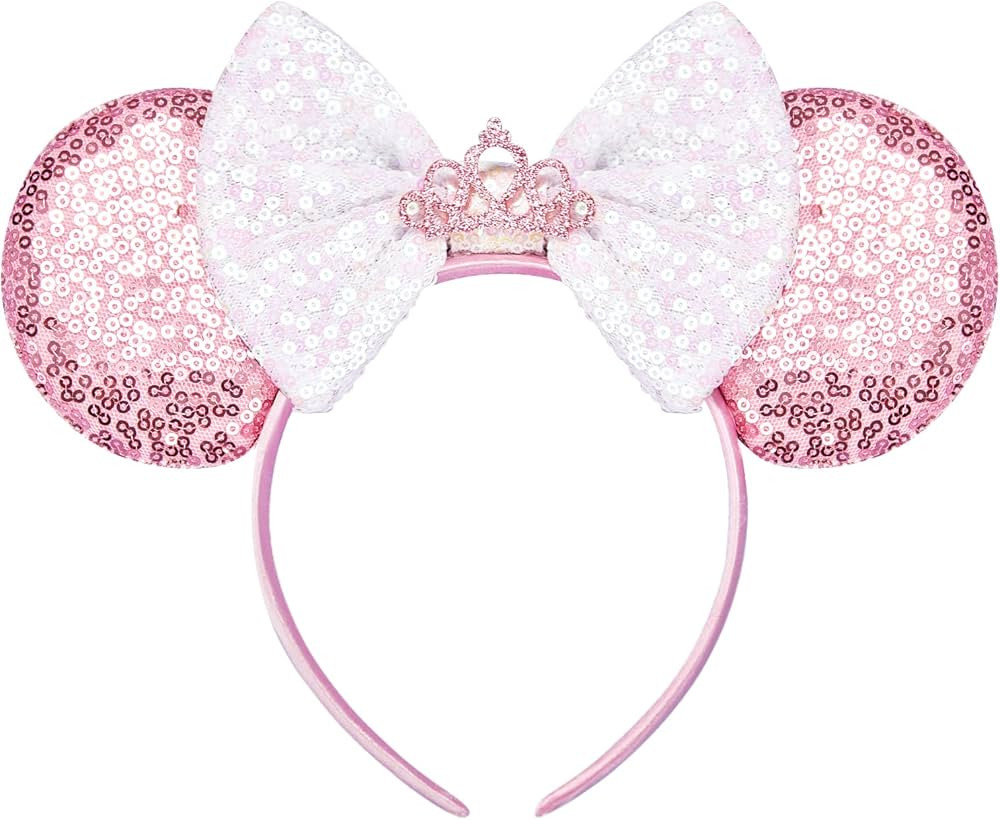 FANYITY Mouse Ears, Sequin Mouse Ears Headband for Boys Girls Women halloween&Disney Trip (pink C... | Amazon (US)