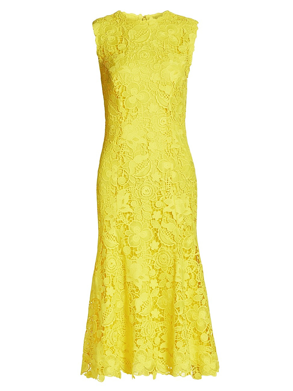 Sleeveless Floral Lace Midi-Dress | Saks Fifth Avenue