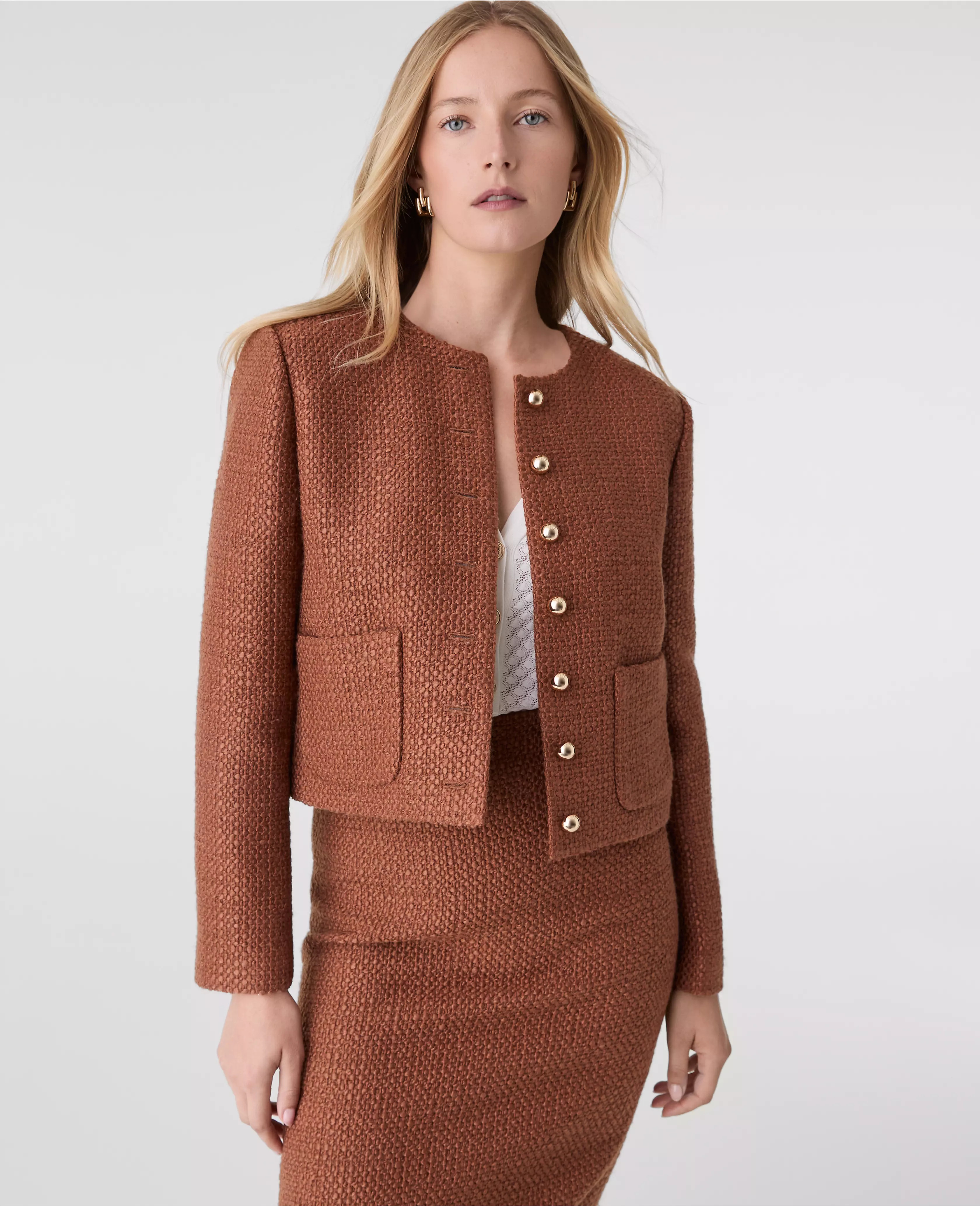 The Crew Neck Jacket in Tweed | Ann Taylor