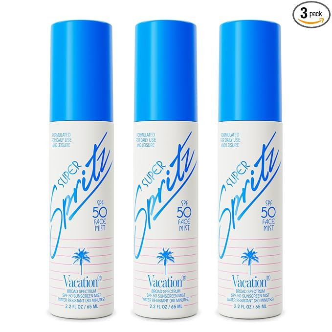 Vacation Super Spritz SPF 50 Face Mist, Daily Face Sunscreen Spray, Clean & Lightweight, Water-Re... | Amazon (US)