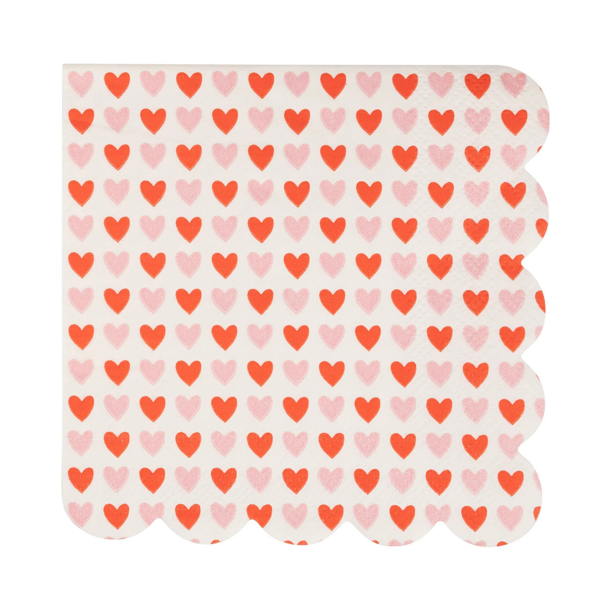 Hearts Scalloped Cocktail Napkin | Get Gatherings