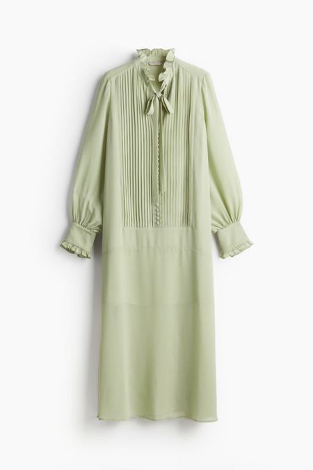 Sage green Chiffon midi dress - summer workwear outfit 

#LTKstyletip #LTKfindsunder100 #LTKSeasonal