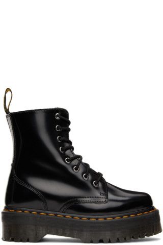 Black Jadon Retro Quad Boots | SSENSE