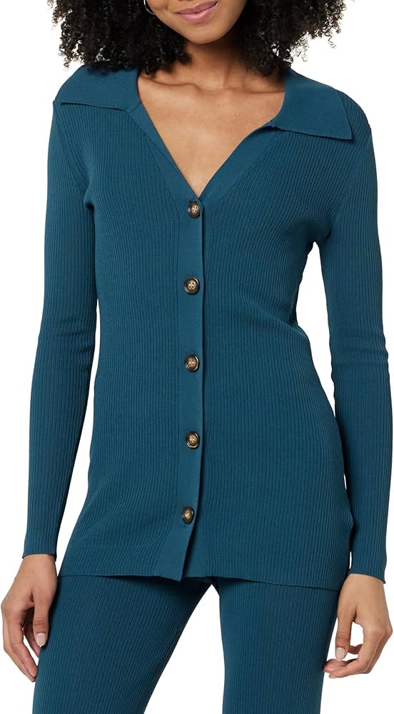 The Drop Women's Constance Rib Button-Down Sweater | Amazon (US)