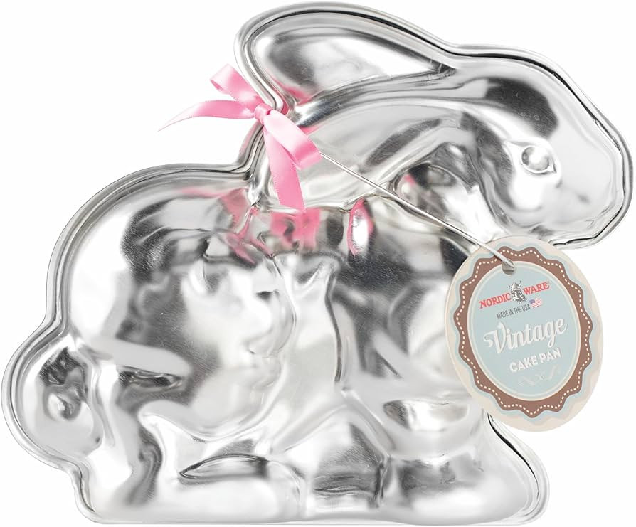 Nordic Ware Easter Bunny 3-D Formed Aluminum 2 Piece Cake Pan | Amazon (US)