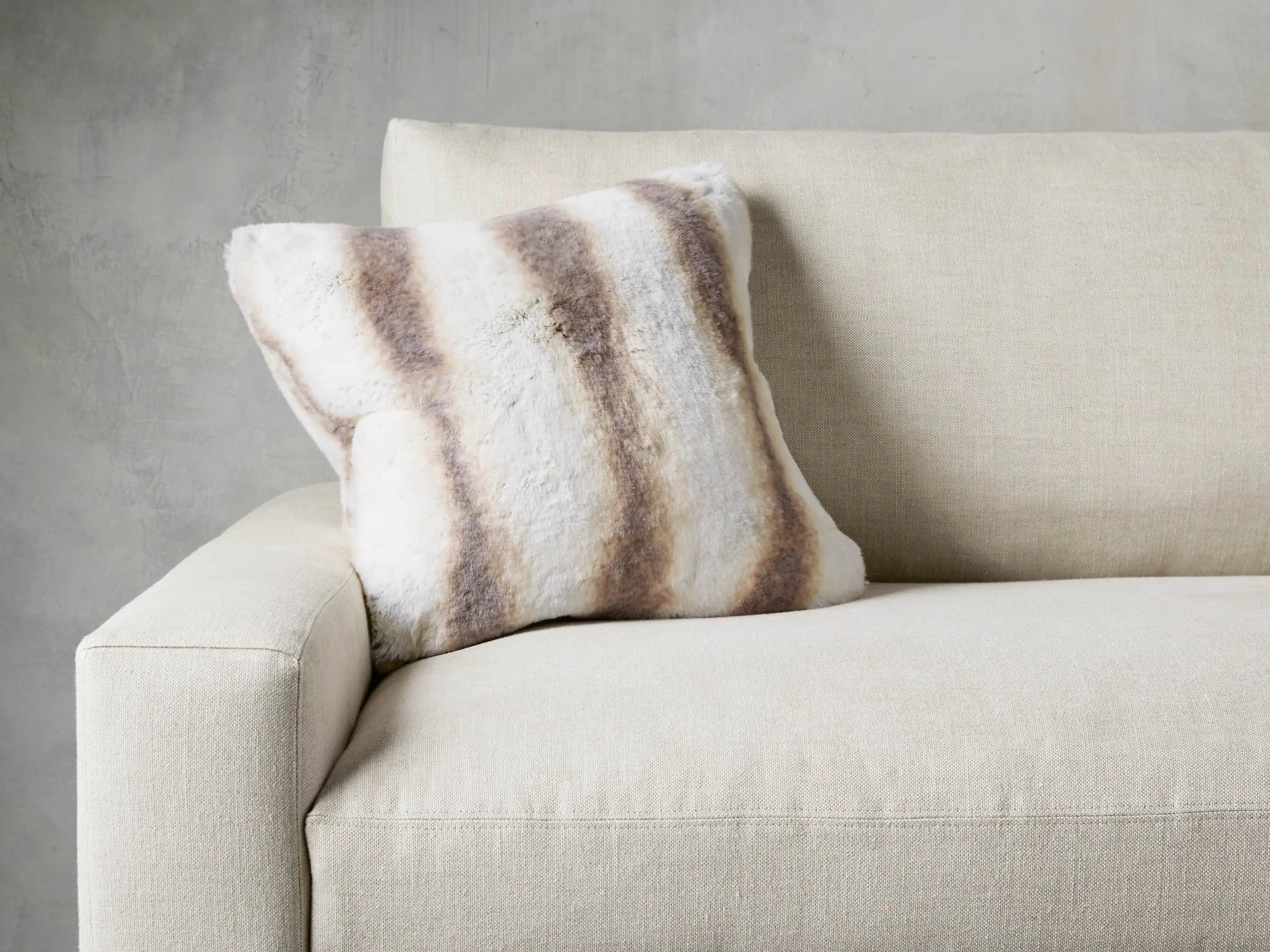 Faux Fur Chinchilla Pillow Cover | Arhaus