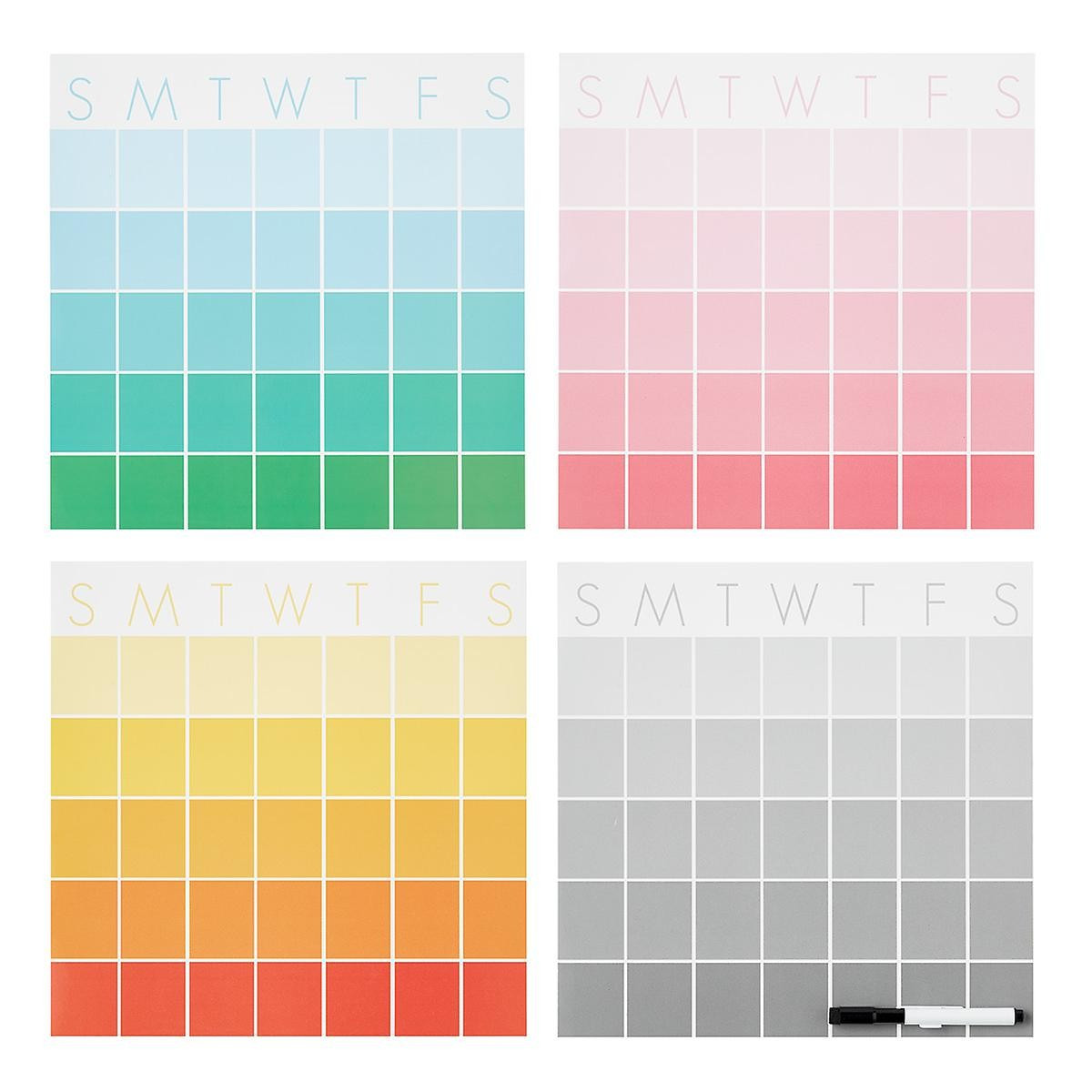 Ombré Rainbow Dry Erase Monthly Calendar | The Container Store