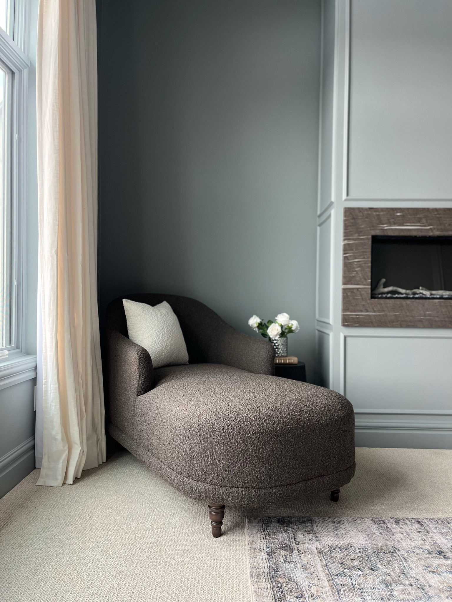 Bedroom Moody Vibes

The coziest deep chocolate boucle chaise lounge and an affordable $12 Walmart boucle throw pillow to match. Curtains are thick linen and elevated from Amazon. The rug is cloudpile and so soft by Loloi and Amber Lewis. Paint color is Dusk Blue by Behr

#bedroom #chaise #curtains



#LTKHome #LTKStyleTip