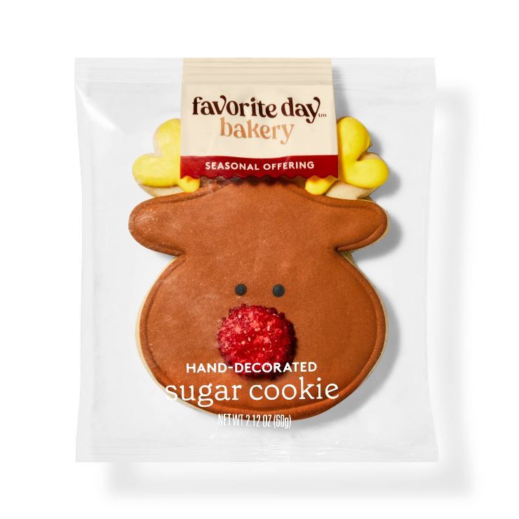 Holiday Decorated Reindeer Cookie - 2.12oz  - Favorite Day&#8482; | Target