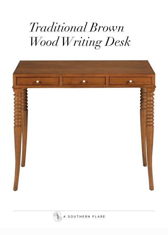 Traditional Brown
Wood Writing Desk: Home furnishings/ home Accessories