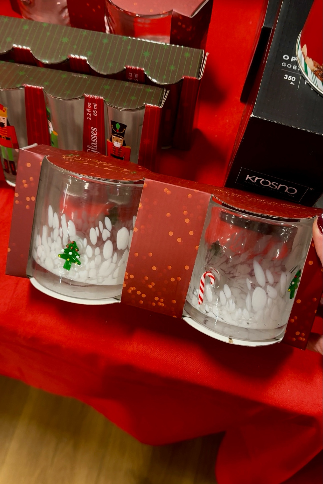 i got the anthropology glasses as a gift and i knew i wanted the christmas version but i ball on a budget so i dont wanna spent $16 on one glass… i found the cutest dupes at tj maxx and they were 2 for $12.99!🎄 #tjmaxxfinds #anthropology #christmasdecor 

#LTKGiftGuide #LTKHoliday #LTKSeasonal