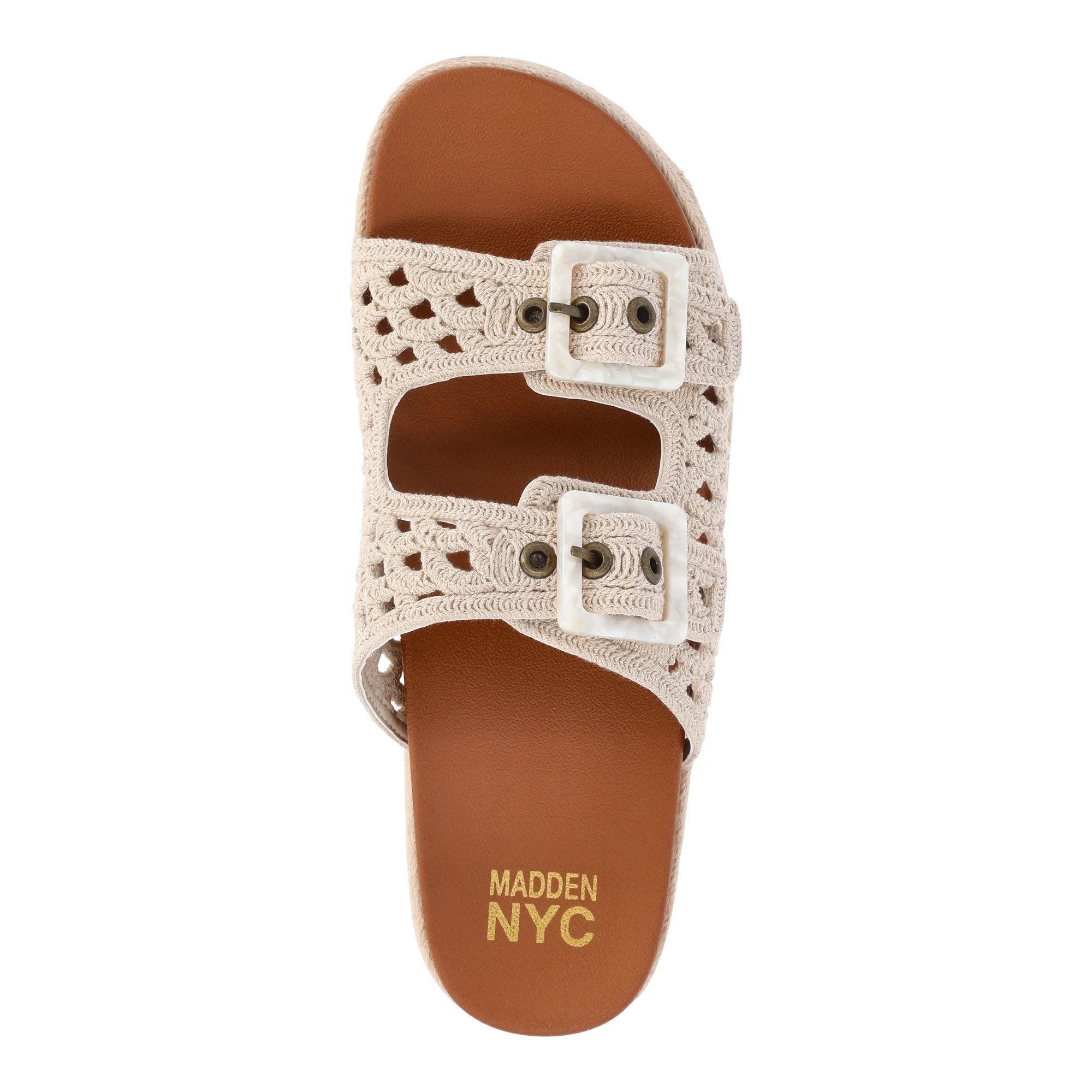 Madden NYC Women's Crochet Buckle Slide Sandals | Walmart (US)