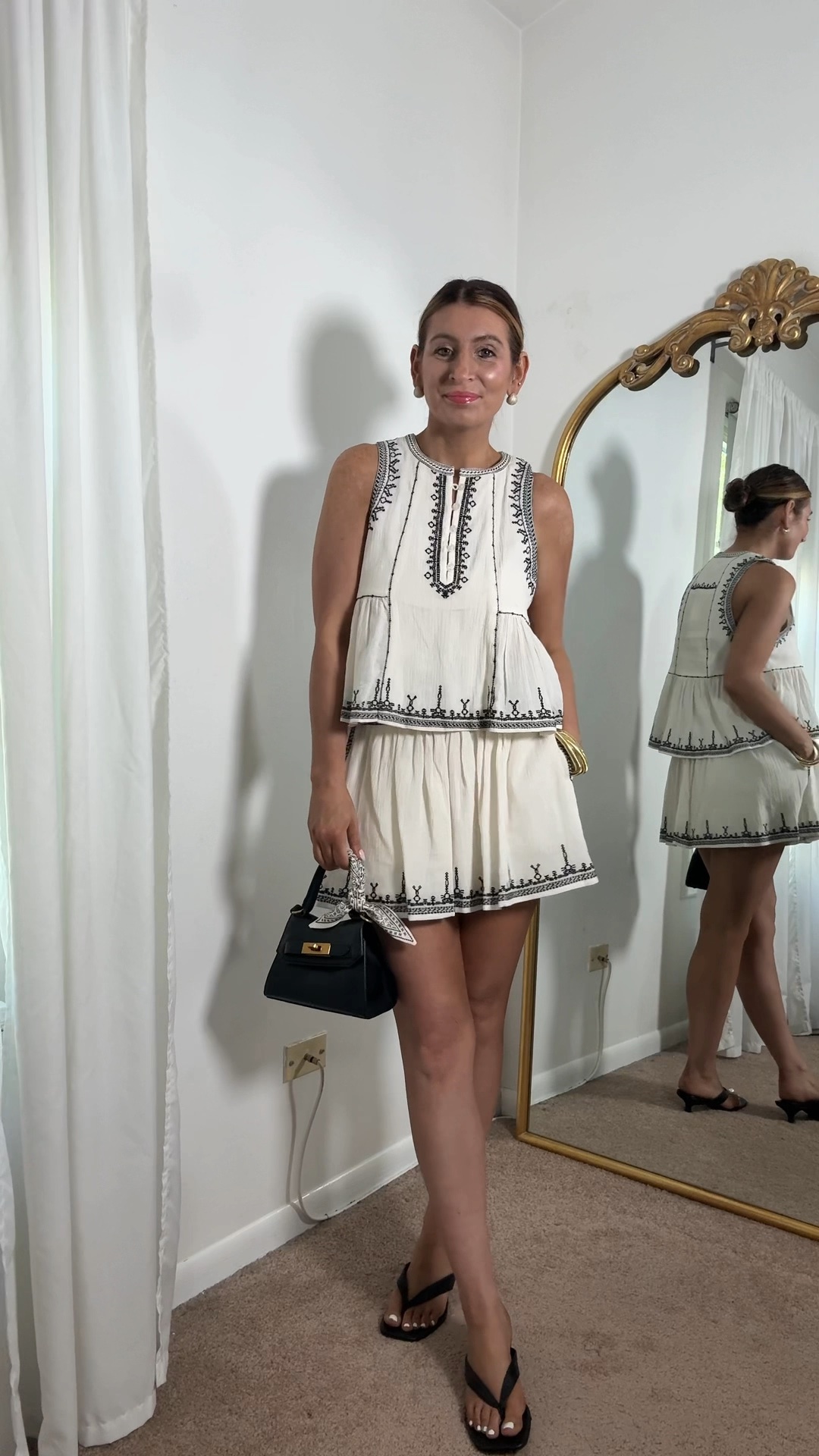 @Macys Mother’s Day Brunch Outfit Ideas

Black and white embroidered two piece set (size small)
@Fitory black flip flop kitten heels

Sale finds, outfits on sale, dresses on sale, spring dress, summer dress, two piece set, floral print, florals for spring

#LTKMothersDay #LTKSaleAlert #LTKootd