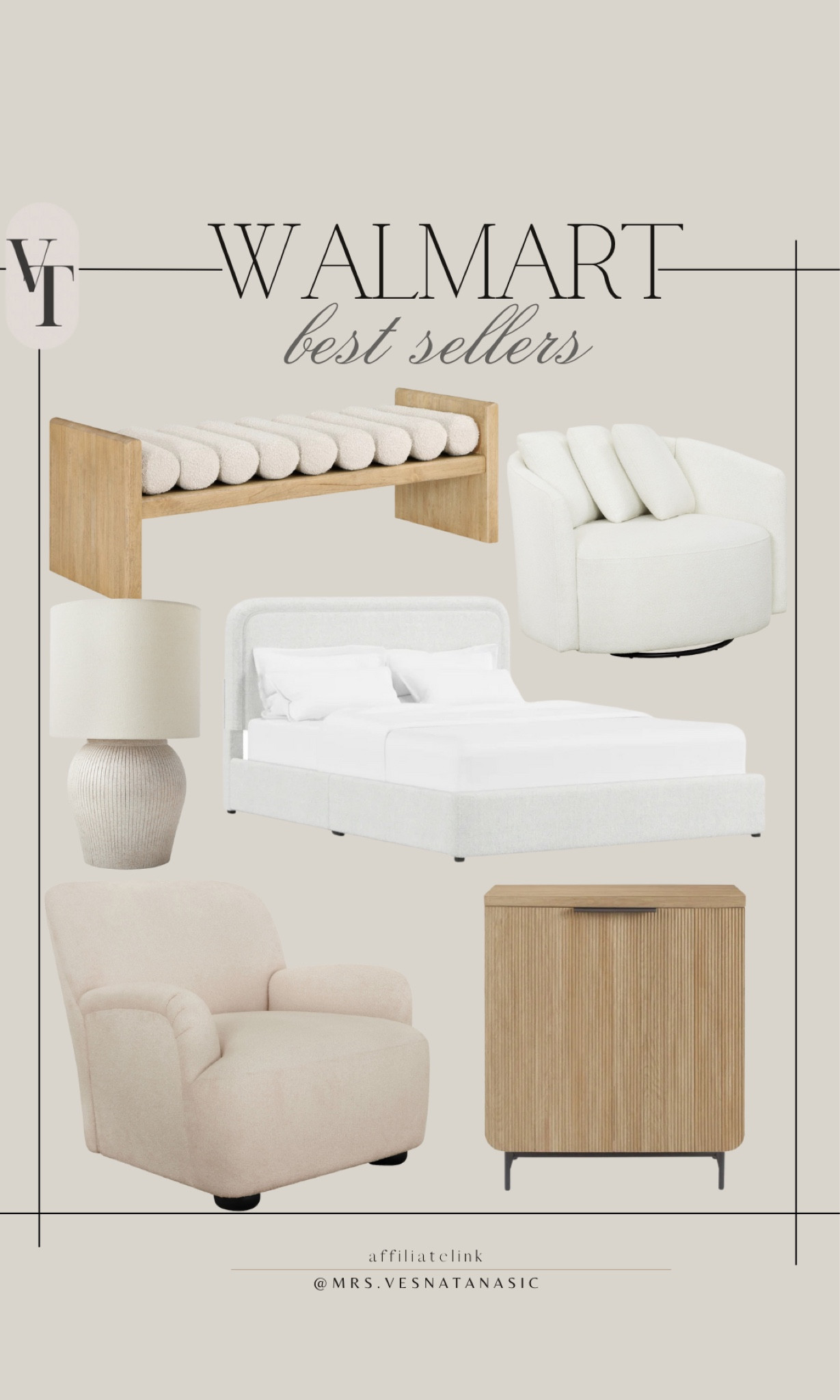 Walmart best sellers and favorites in my home too include table lamp, modern bench, swivel chairs, bed, sideboard, accent chair, bed, lamp, and cabinet. @walmart #walmartfinds #walmarthome #walmart #betterhomesandagardens 

#LTKSaleAlert #LTKStyleTip #LTKHome