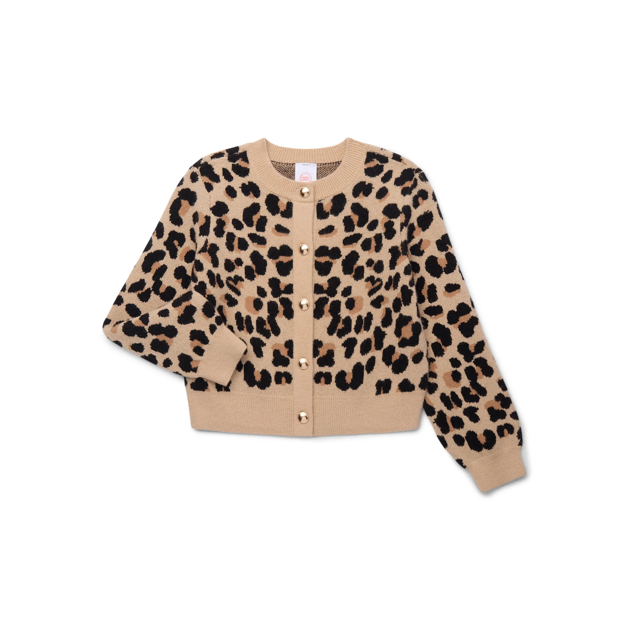 Wonder Nation Girls Ribbed Button Front Cardigan Sweater, Sizes 4-18 & Plus | Walmart (US)